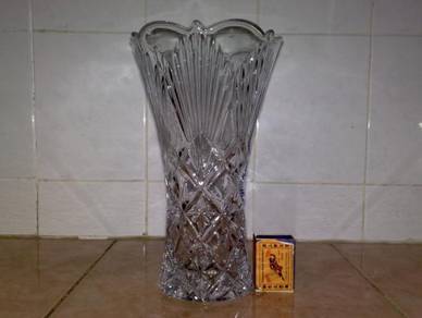 Pasu kristal crystal vase 9.5 inchi
