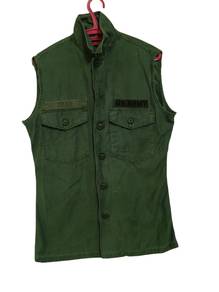 64.Vintage US Army Olive Green Sleeveless Military