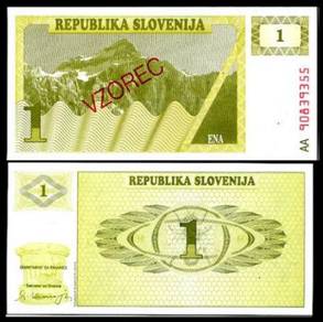 Slovenia 1 tolar 1990 p 1 specimen unc
