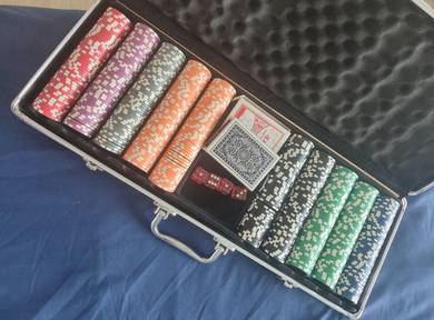 488 Poker Chips Set with Aluminum Case | 2 Decks &