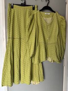 Baju Kurung LUBNA Size L Embroidered Fully-lined