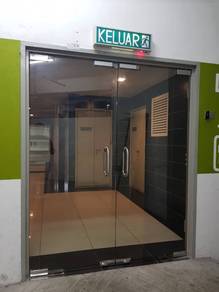 PINTU KALIS PECAH l glass door install 12mm
