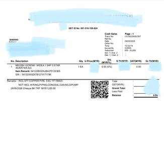 Brand new Media 1hp aircond