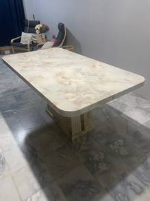 meja makan marble 6 seater