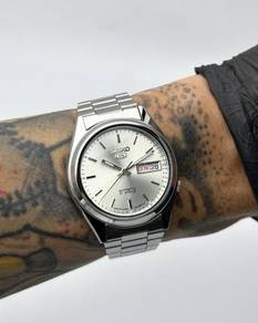 Custom Seiko Mod 37mm Silver SNX Seiko 5 NH36
