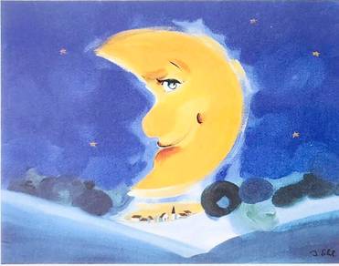 Abstract Moon Print 📢