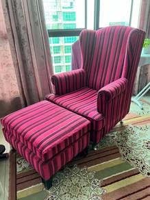 Wing Chair with Footstool