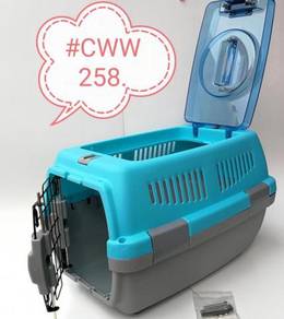 Pet Cat Dog Flight Cage Carrier Kucing 45x30x29cm