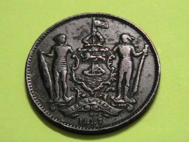One Cent British North Borneo 1887