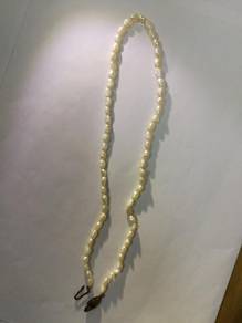 Original pure rice shaped pearl necklace