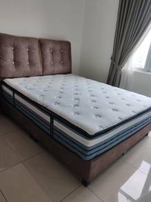 2 Sets Queen Bed Frame + Honey Mattress (Like New
