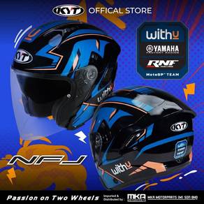 NEW KYT Helmet with Visor (Clear Iridium Blue)
