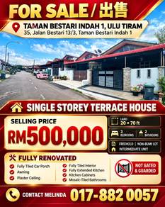 1-storey Terraced House For Sale in Ulu Tiram,JHR
