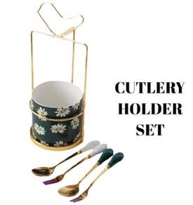 Set Kutleri Peralatan Makanan Cutlery Holder Set