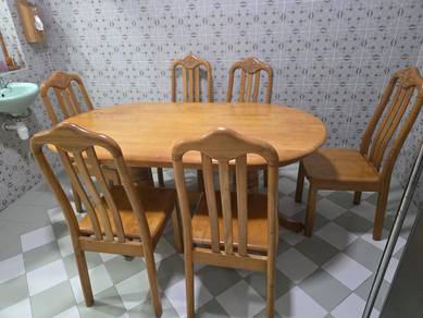 meja makan 6 orang kualiti tinggi. zero defect.