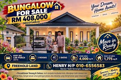 Bungalow House For Sale in Lenggeng,NSN