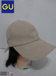 CRFT1638 GU plain corduroy cap hat topi