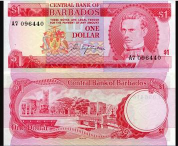 BARBADOS 1 DOLLAR Banknote 1973 - P 29a unc