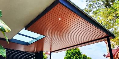 Acp Awning with Aluminium Strips Ceiling