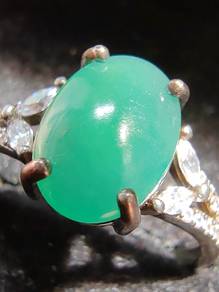 Ice Dark Green Natural Burma Jadeite Jade Type A