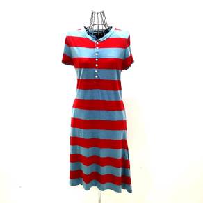Ralph Lauren Rugby Stripes Flare Hem Dress