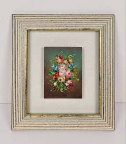 Framed Oil Painting - Vibrant Bloomscape 9
