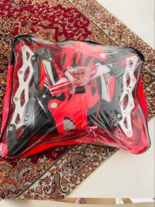 Red skate shoes