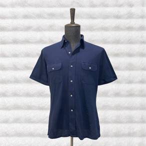 Dior Knitted Navy S/S Shirt with Pocket