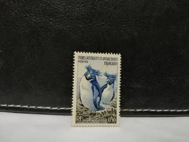 1956 French Antarctic Stamp Penguins Birds