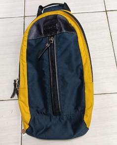 Coach Nylon & Leather Colorblock Sling Bag