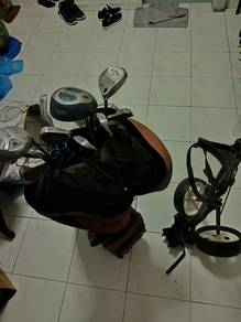 Golf set with bag + trolley