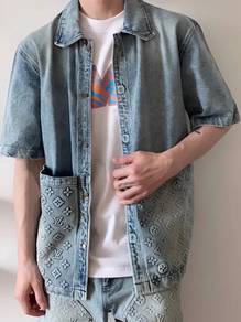 Louis Vuitton Short Sleeve Denim Workwear Shirt