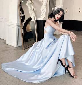 Blue wedding prom evening dress gown RBP1627