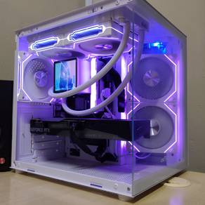 PC Case matx / itx + 5x 120mm Fan (White theme)