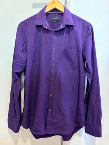 PADINI purple slim fit long sleeve shirt