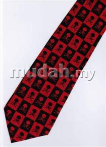 Halloween Radiation Symbol Skull Small Neck Tie