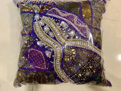 Brand new purple beaded cushion