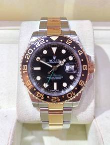 Pre-Owned Rolex 116713 LN GMT Master II Half Gold