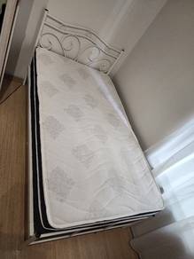 Single bed frame with mattress