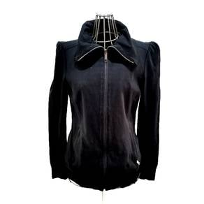 Burberry Black Zip Up Sweater