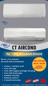 1hp Mitsubishi Aircond AN3364