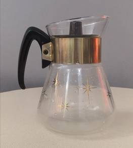 Corning Starburst clear glass teapot