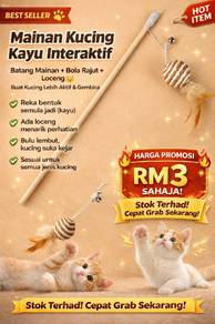 Mainan Kucing I Bola Anyaman+Bulu