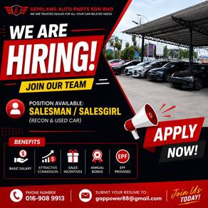 Car Sales Executive (Basic + Commission + Bonus)