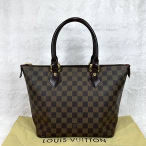 LV Damier Ebene Saleya PM Brown Tote Bag