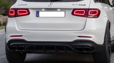 Mercedes SUV GLC 63s rear diffuser with tail pipe