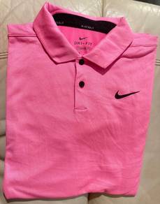 Nike Dri Fit Golf Shirt dark pink size XL