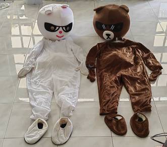 Bear & Bunny Adult Size Costume Party Wear