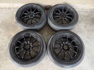 Rim ce28 gloss black 16 inch vios city saga neo