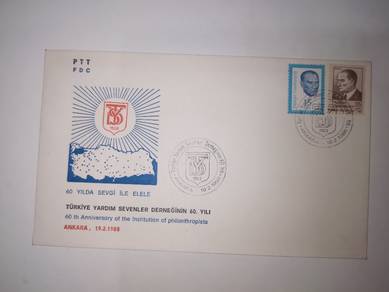 FDC Stamp Turkiye 1988 Institution of Philanthropy